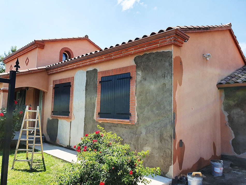 Ravalement de façade à Villeneuve-Tolosane