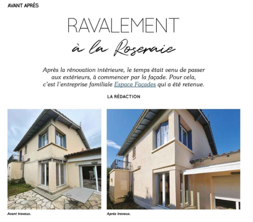 Ravalement à la Roseraie, Ma Maison (édition nov/dec 2021)