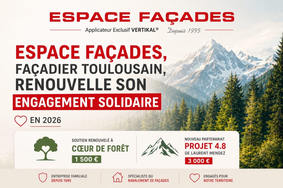 Espace Façades, façadier sur Toulouse, renouvelle son engagement solidaire.