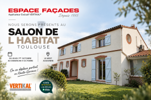 Espace Façades au Salon de l’Habitat Toulouse avec maison rénovée