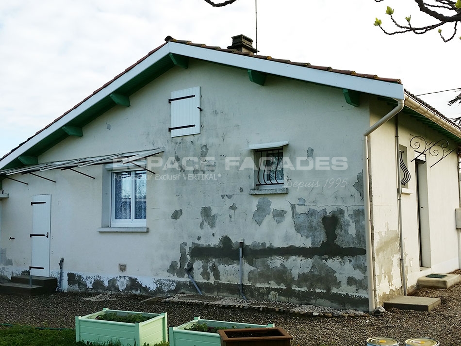 Rénovation de façade à Grazac réalisée par Espace Façades