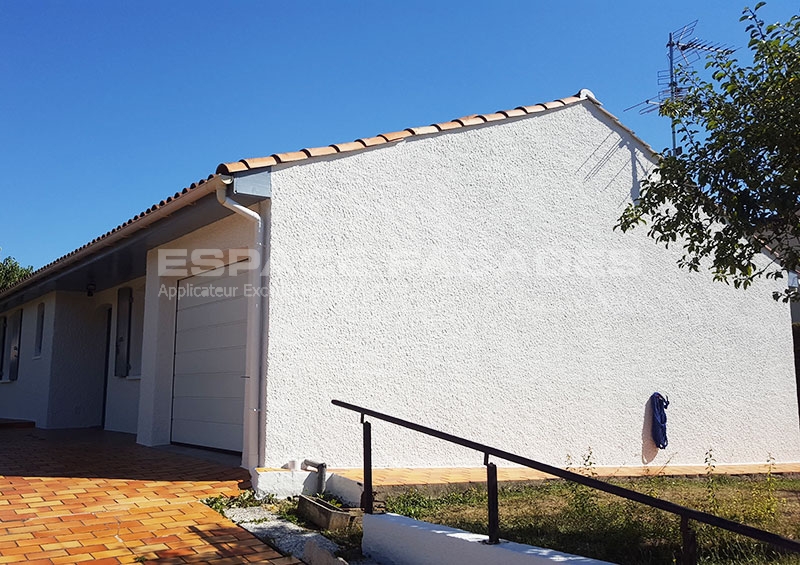 Reprise de façade de maison à l'Union après réalisée par Espace Façades