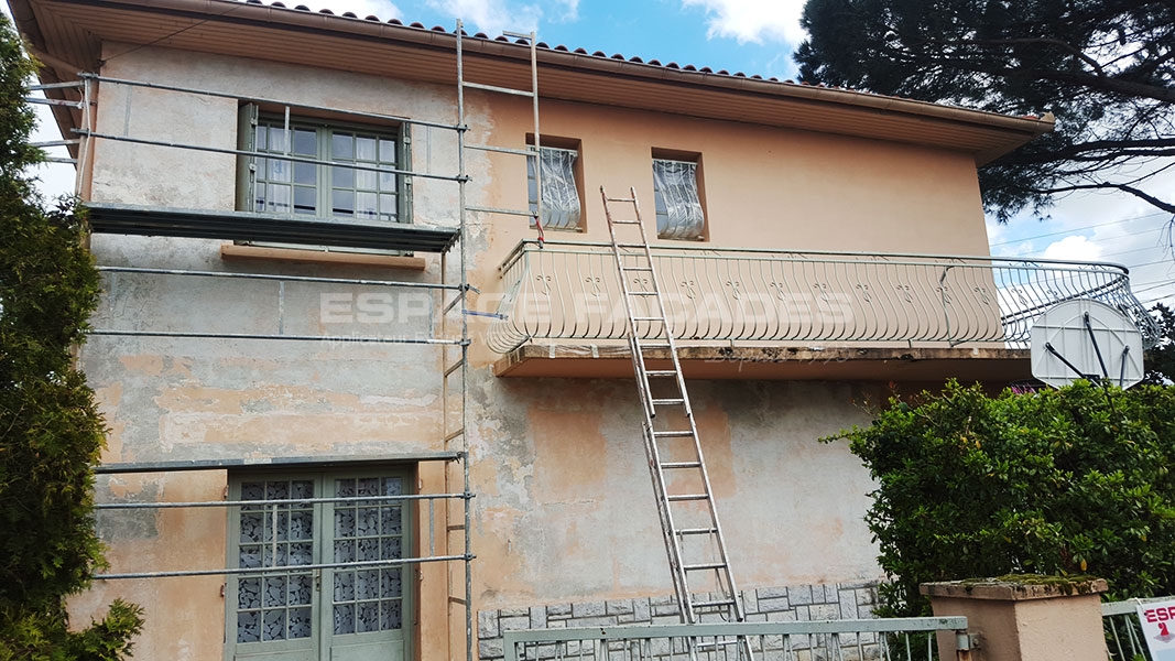 Ravalement de façades à L'Union avant réalisée par Espace Façades