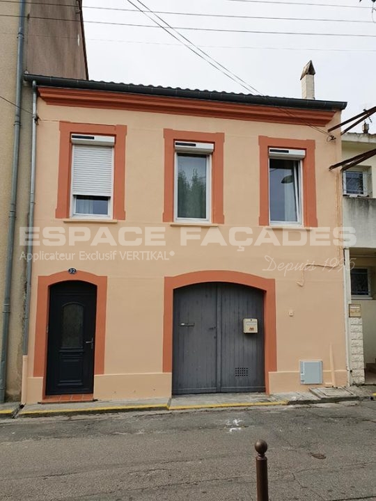 Peinture façade à Muret après