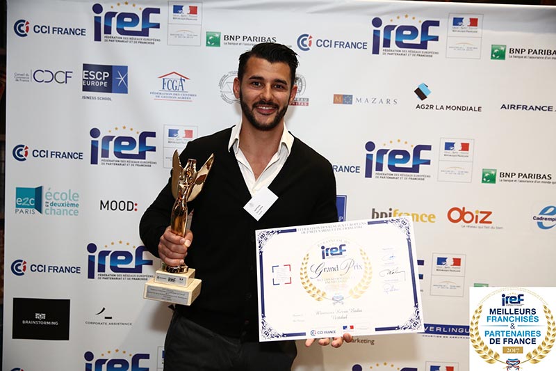 Kevin Badia, gérant d'Espace Façades récompensé aux Trophées IREF 2017