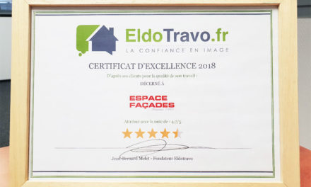 Certificat d’Excellence EldoTravo 2018
